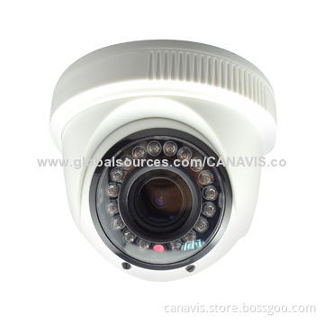 Dome Camera with High-resolution and Vivid Image, 36 Pieces of LEDs, 20m IR Distance